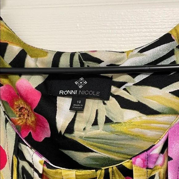 Ronni Nicole Floral Mini Dress - Pink and Green - Picture 2 of 5